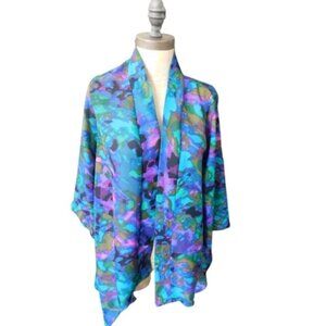 Slinky Brand Size XS Artsy Kimono Sleeve Unique Jacket Top